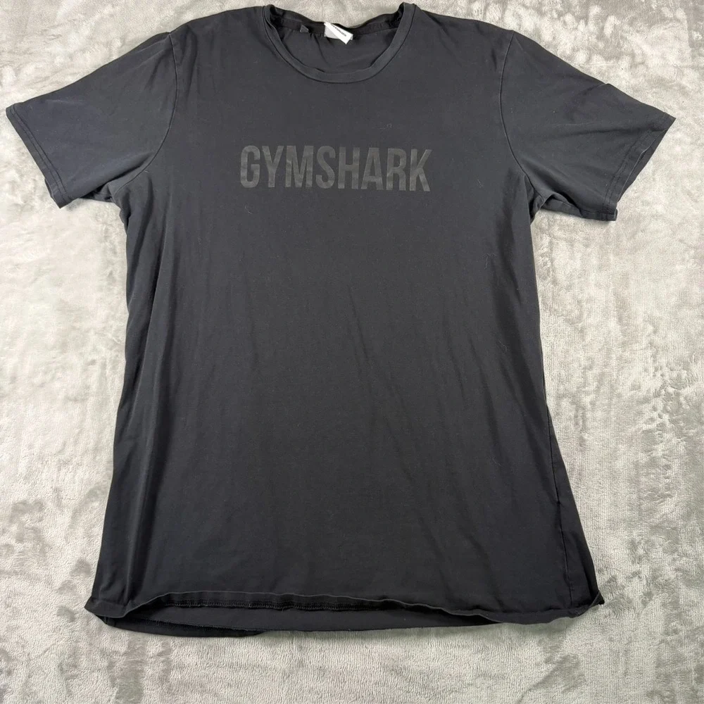 GymShark Apollo Oversized T-Shirt Black on Black Mens XL
